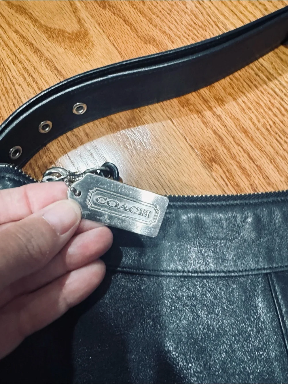 Coach Legacy Black Leather Shoulder Bag 9188